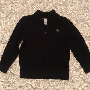 Old navy 4t black half zip cotton shirt
